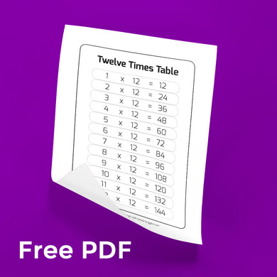 Free Printable 12x Table