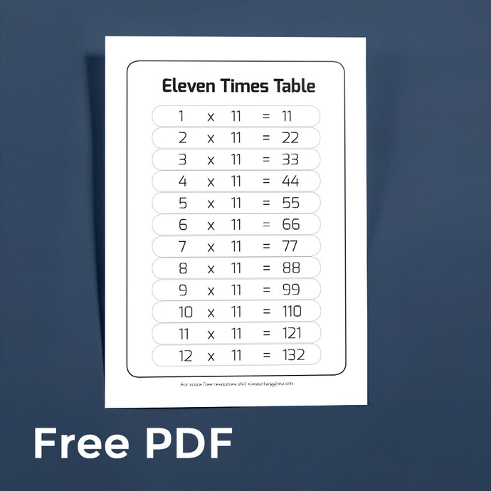 Free Printable 11x Table